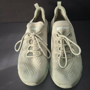 Skechers Bobs B Flex Lo Sneakers Ladies Size 8 Olive Green Color Mesh Uppers